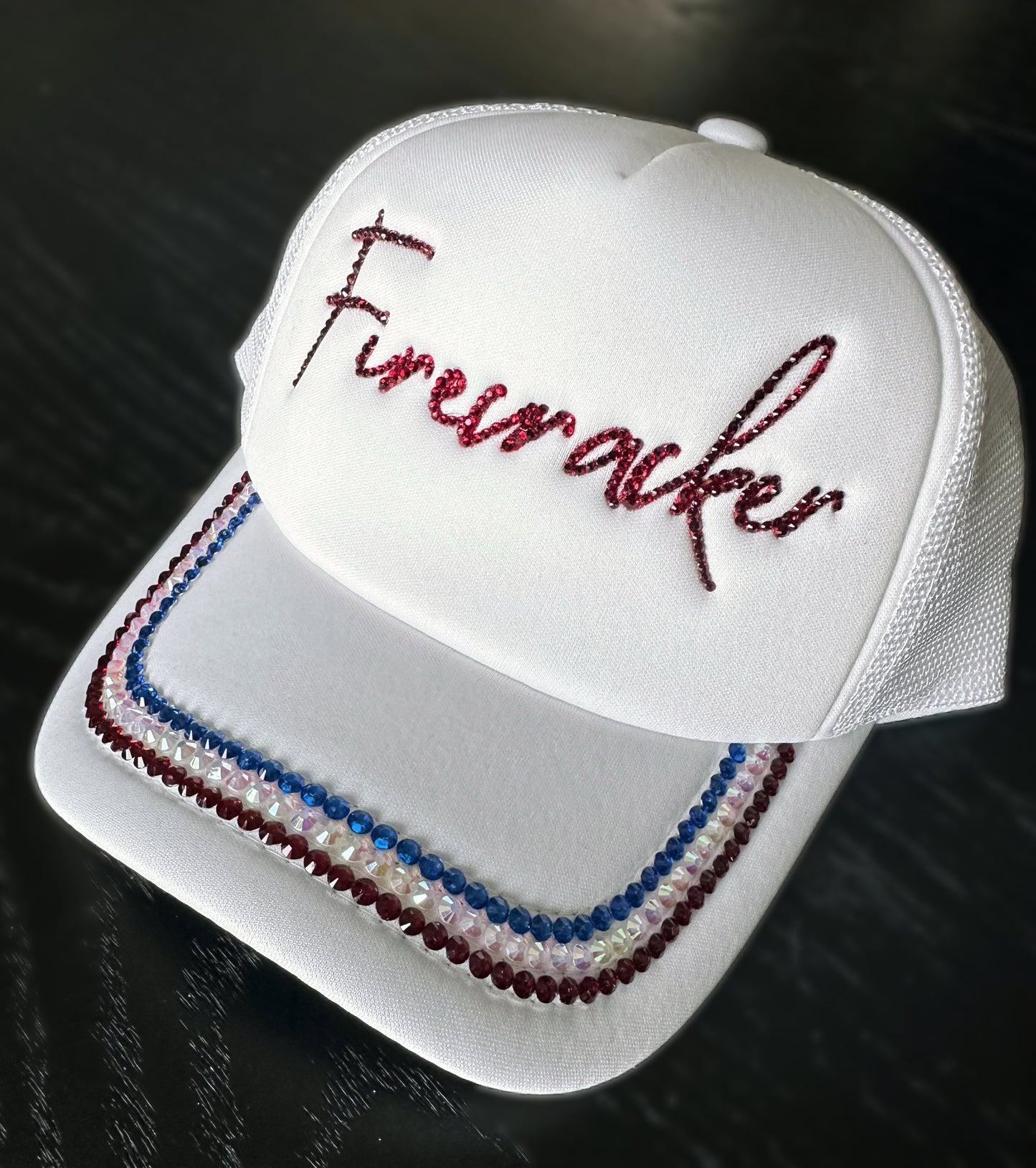 USA & FIRECRACKER - Bedazzled Trucker Hat